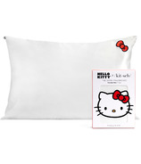 Kitsch x Hello Kitty Satin Pillowcase Solid Ivory Kitty Bow