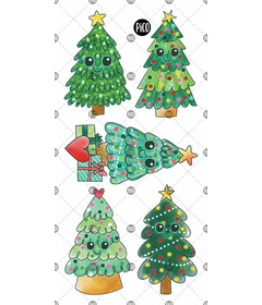 PiCO Temporary Tattoos Christmas Trees