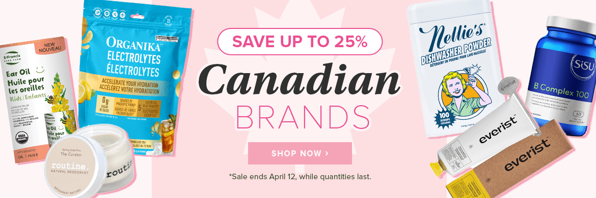 Save up to 25% on Canadian Brands 