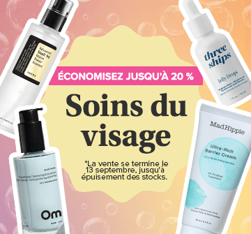 Économisez jusquà 20 % sur les soins du visage