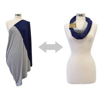 Itzy Ritzy Nursing Happens Infinity Breastfeeding Scarf Navy & Grey Itzy Ritzy Nursing Happens Infinity Breastfeeding Scarf Navy & Grey