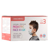 CANADAMASQ masques faciaux pédiatriques jetables pour enfants, rose