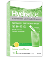 Hydralyte Effervescent Electrolyte Granule Sticks Lemon Lime