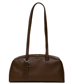BAGGU Recycled Leather Bowler Bag Brown