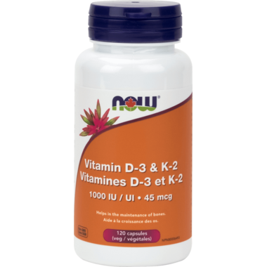 NOW Foods Vitamin D-3 & K-2 1000 IU/45 mcg NOW Foods Vitamin D-3 & K-2 1000 IU/45 mcg