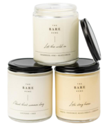 The Bare Home Soy + Coconut Wax Hand Poured Candle Trio