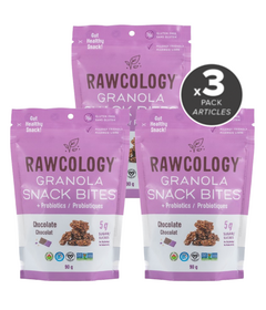 Rawcology Granola Snack Bites + Probiotics Chocolate Bundle