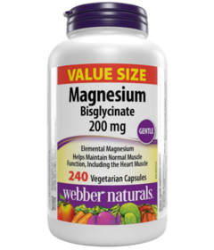 Webber Naturals Magnesium Bisglycinate 200mg