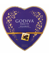 Godiva Valentine's Day Assorted Dark Chocolate Heart Box