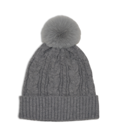 Hot Paws Girls Hat Grey Mix