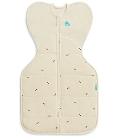 Love to Dream Swaddle Up Quilted Stretch Cotton Bees Oatmeal 2.5 TOG