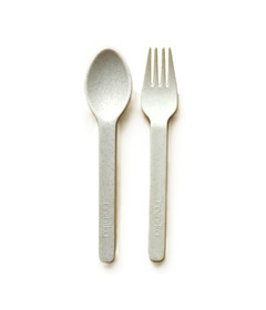 Minika Wheat Straw Utensil Set Shell