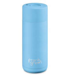 frank green Ceramic Reusable Cup with Button Lid Sky Blue
