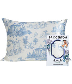 Kitsch x Bridgerton Standard Satin Pillowcase Garden Toile