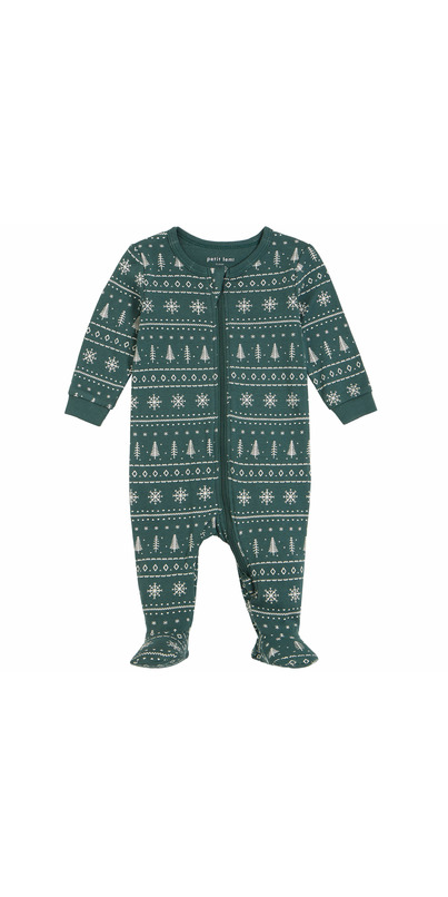 Petit Lem Tulip Print Footed Sleeper