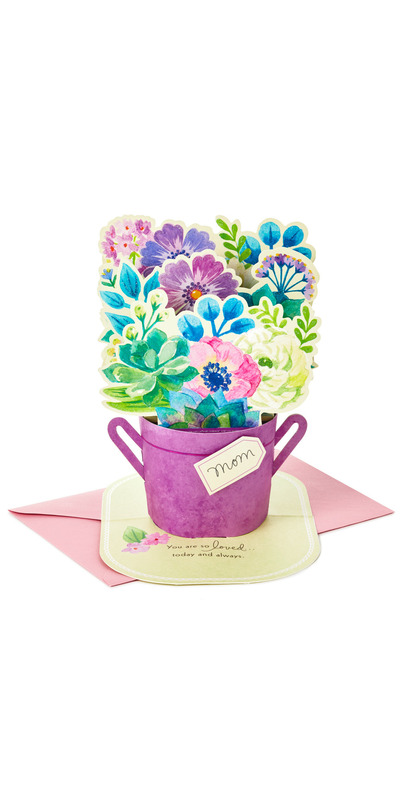 Buy Hallmark Paper Wonder Mother's Day Pop Up Card Blue Flower Bouquet ...