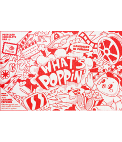 Postie Postcard Chocolate Bar What's Poppin' Caramel Popcorn 