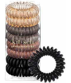 Kitsch Spiral Hair Ties Set Brunette