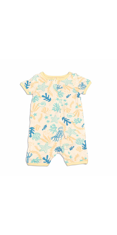 Bamboo Short Sleeve Romper with Buttons (Pirate Ship) main image 0