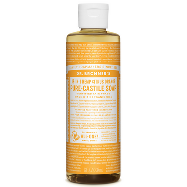 Dr. Bronner\'s Organic Pure Castile Liquid Soap Citrus Orange 8 Oz Dr. Bronner\'s Organic Pure Castile Liquid Soap Citrus Orange 8 Oz
