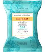 Burt's Bees 3 in1 Lingettes micellaires nettoyantes pour le visage avec noix de coco & Eau de lotus