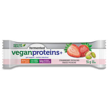 Genuine Health Fermented Vegan Proteins+ Bar Strawberry Pistachio Genuine Health Fermented Vegan Proteins+ Bar Strawberry Pistachio