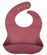 Tiny Teethers Silicone Catch All Bib Rose