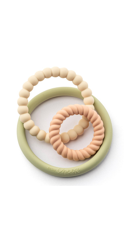 Buy Little Cheeks 3-in-1 Trio Rings Silicone Textured Teethers Olivia ...