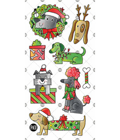 PiCO Temporary Tattoos The Dogs Of Christmas