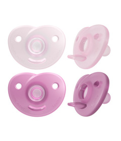 Philips AVENT Soothie Heart Pacifier Pack Pink and Light Pink