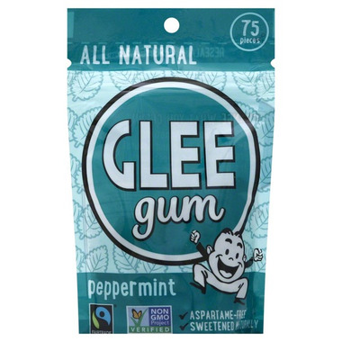Glee Gum All Natural Peppermint Gum Bag Glee Gum All Natural Peppermint Gum Bag