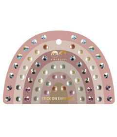 Mimi & Lula Stick on Earrings Pink Gem & Pearl