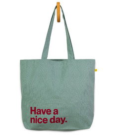 Fluf Tote Have A Nice Day Teal Fig