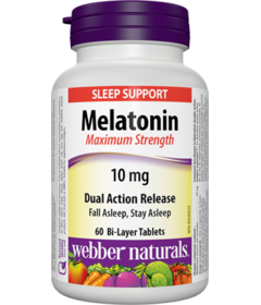 Webber Naturals Melatonin 10mg Dual Action Release 