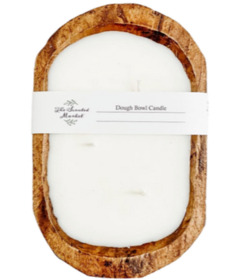 image of The Scented Market 3 Wick Dough Bowl Brown Tis' The Season with sku:289541