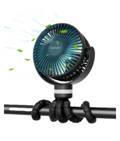 Momcozy USB Rechargeable Handheld Cooling Fan for Travel Black