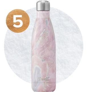 S'well Pink Marbled Collection Stainless Steel Water Bottle Geode Rose