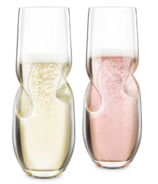 Final Touch Bubble Sparkling Wine & Champagne Stemless Glasses