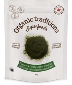 Organic Traditions Super 5 Grass Juice Powder
