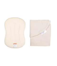 Snuggle Me Organic Lounger Curve & Muslin Cover Natural Bundle