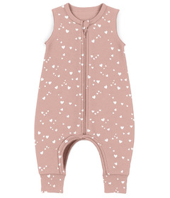 gunamuna Footie Quilted Romper Hearts 1.0 TOG
