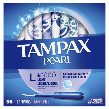 Buy Tampax Pearl Unscented Plastic Tampons at