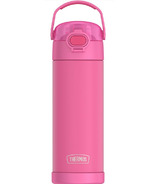 Thermos Stainless Steel FUNtainer Bottle with Spout Locking Lid Neon Pink