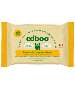 Caboo Flushable Wipes Unscented