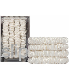 slip Pure Silk Skinny Scrunchies White