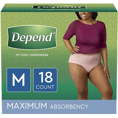 Buy Depend FIT-FLEX Incontinence Underwear for Women Maximum Absorbency  Medium at