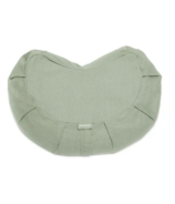 b, Coussin de méditation en demi-lune en coton vert mousse