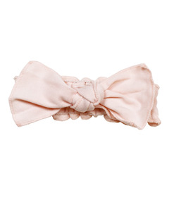 L'ovedbaby Organic Smocked Tie Headband Blush
