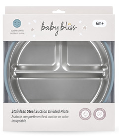 Baby Bliss Stainless Steel Suction Plate Dusty Teal
