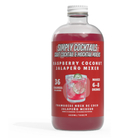Simply Cocktails Handcrated Cocktail Mixers Raspberry Coconut Jalapeno